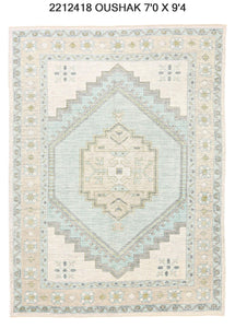 7x9 Modern Oushak Area Rug