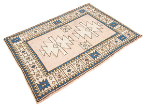 3x4 Old & Vintage Turkish Area Rug