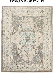 9x12 Modern Oushak Area Rug