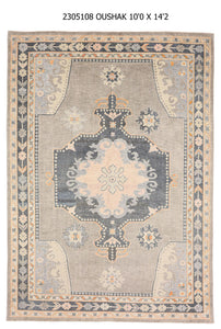 10x14 Modern Oushak Area Rug