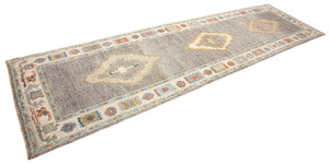 3x12 Modern Oushak Area Runner Rug