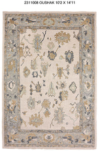 10x15 Modern Oushak Area Rug