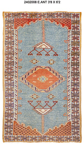 4x6 Old & Vintage Turkish Area Rug