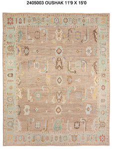 12x15 Modern Oushak Area Rug