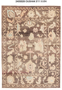 6x8 Modern Oushak Area Rug