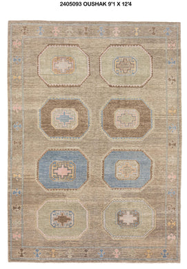 9x12 Modern Oushak Area Rug