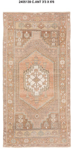3x7 Old & Vintage Turkish Area Rug