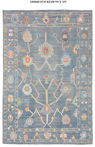 10x14 Modern Fun Kilim Area Rug