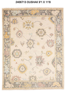 9x12 Modern Oushak Area Rug