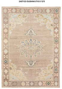 9x12 Modern Oushak Area Rug