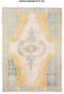 9x12 Modern Oushak Area Rug