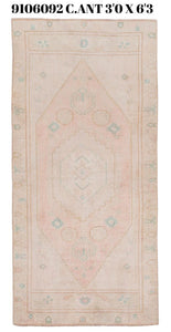 3x6 Old & Vintage Turkish Area Runner Rug