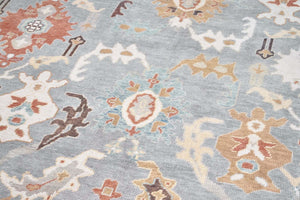 10x12 Purple Modern Oushak Area Rug