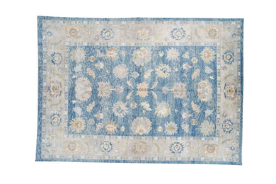 10x14 Blue Modern Oushak Area Rug