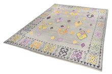 10x14 Gray Flat Weave Modern Turkish Area Rug