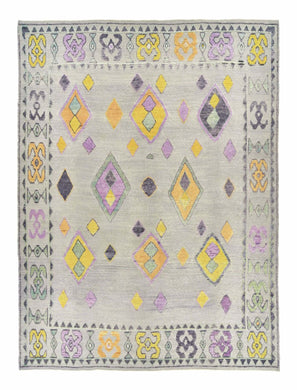 10x14 Gray Flat Weave Modern Turkish Area Rug