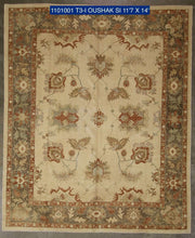 11x14 Yellow Modern Oushak Area Rug