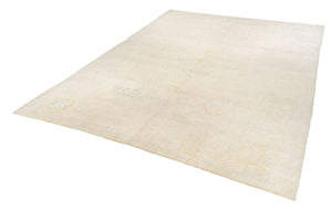 12x17 Beige Modern Oushak Area Rug