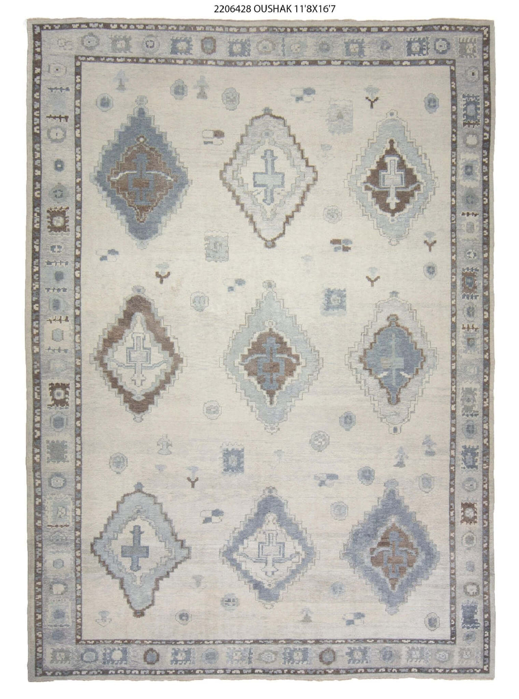 12x17 Modern Oushak Area Rug