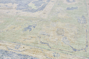 12x18 Blue Modern Oushak Area Rug