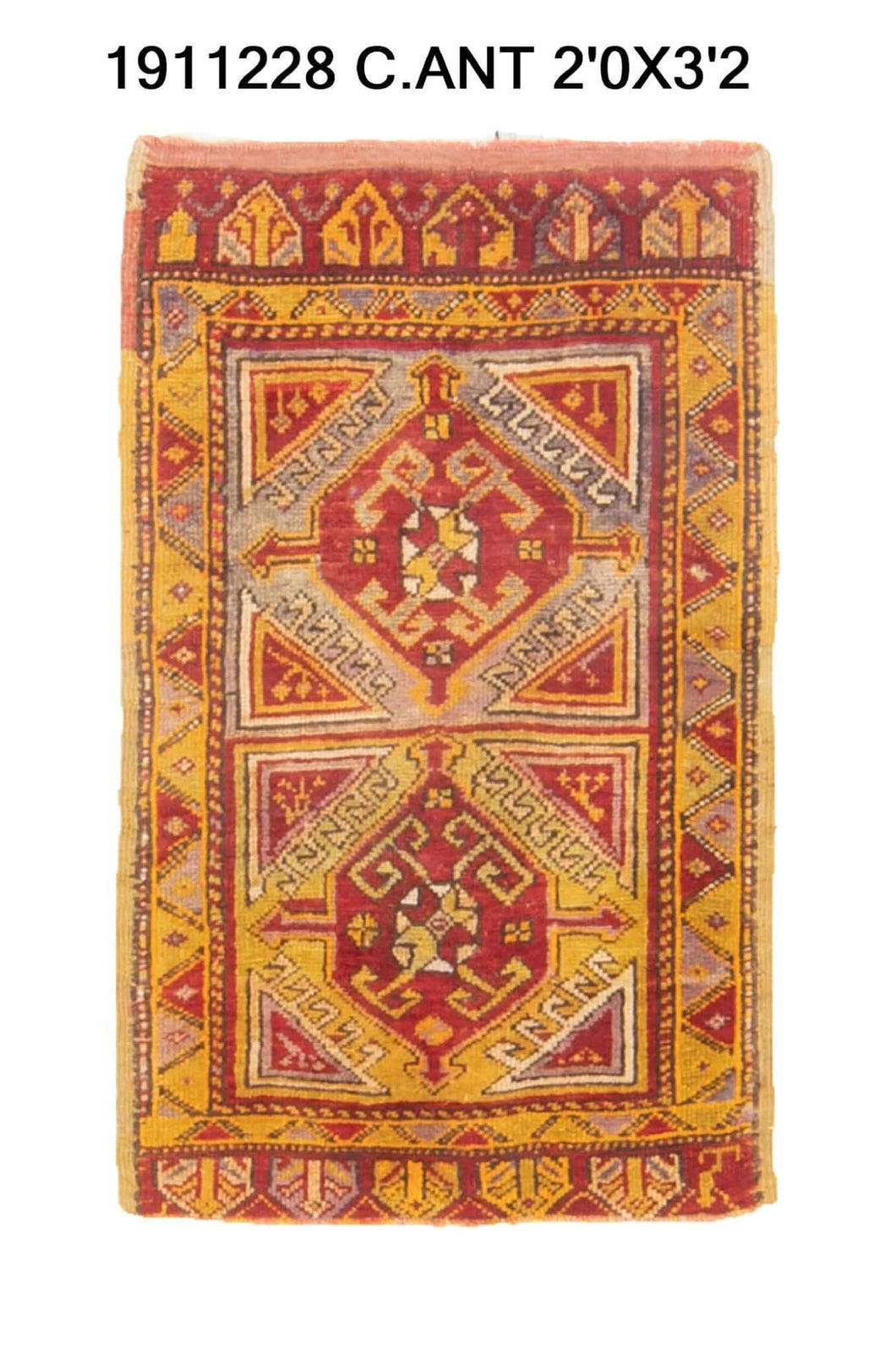 2x3 Old & Vintage Turkish Area Rug