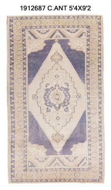 5x9 Old & Vintage Turkish Area Rug