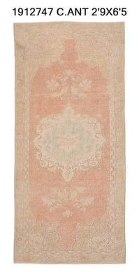 3x6 Old & Vintage Turkish Area Runner Rug