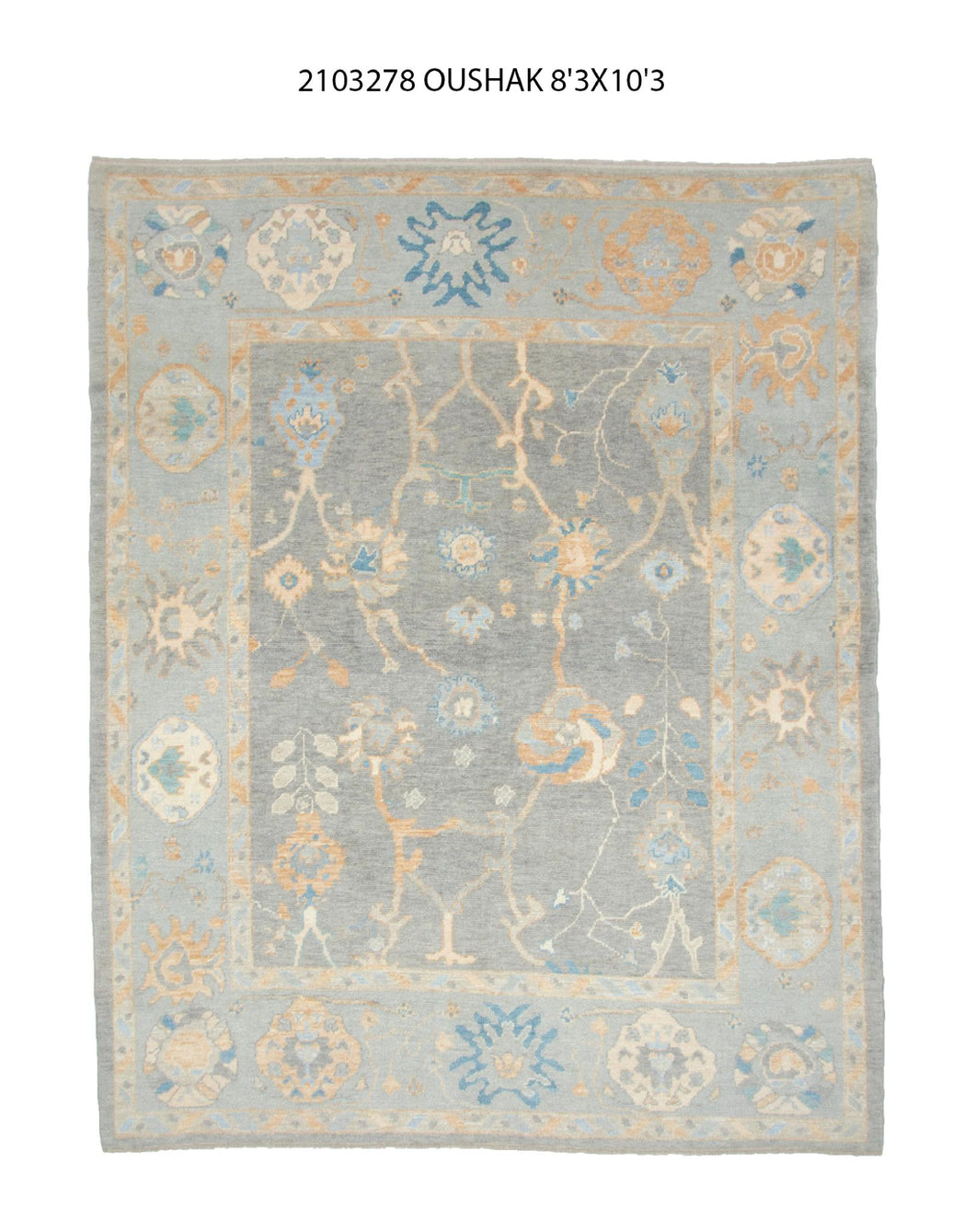 8x10 Modern Oushak Area Rug