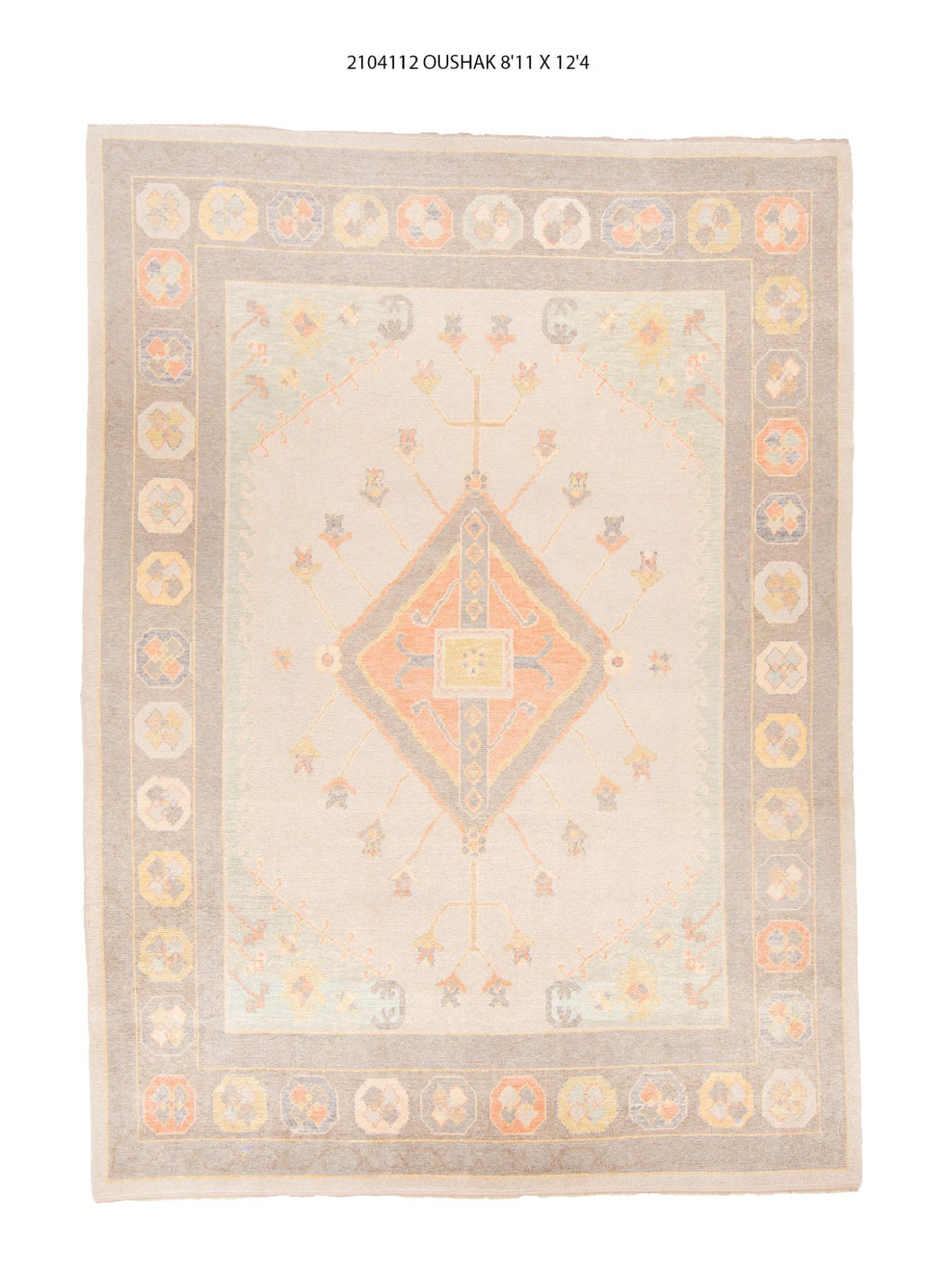 9x12 Modern Oushak Area Rug