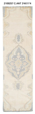 3x11 Old & Vintage Turkish Area Runner Rug