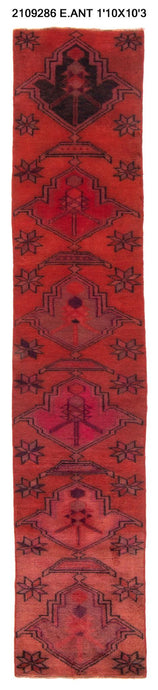 2x10 Old & Vintage Turkish Area Runner Rug