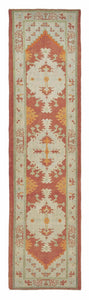 2x10 Red Modern Oushak Runner Rug