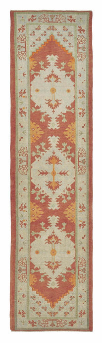 2x10 Red Modern Oushak Runner Rug