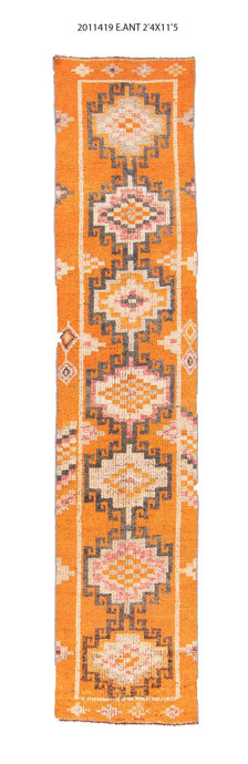 2x11 Old & Vintage Turkish Area Runner Rug