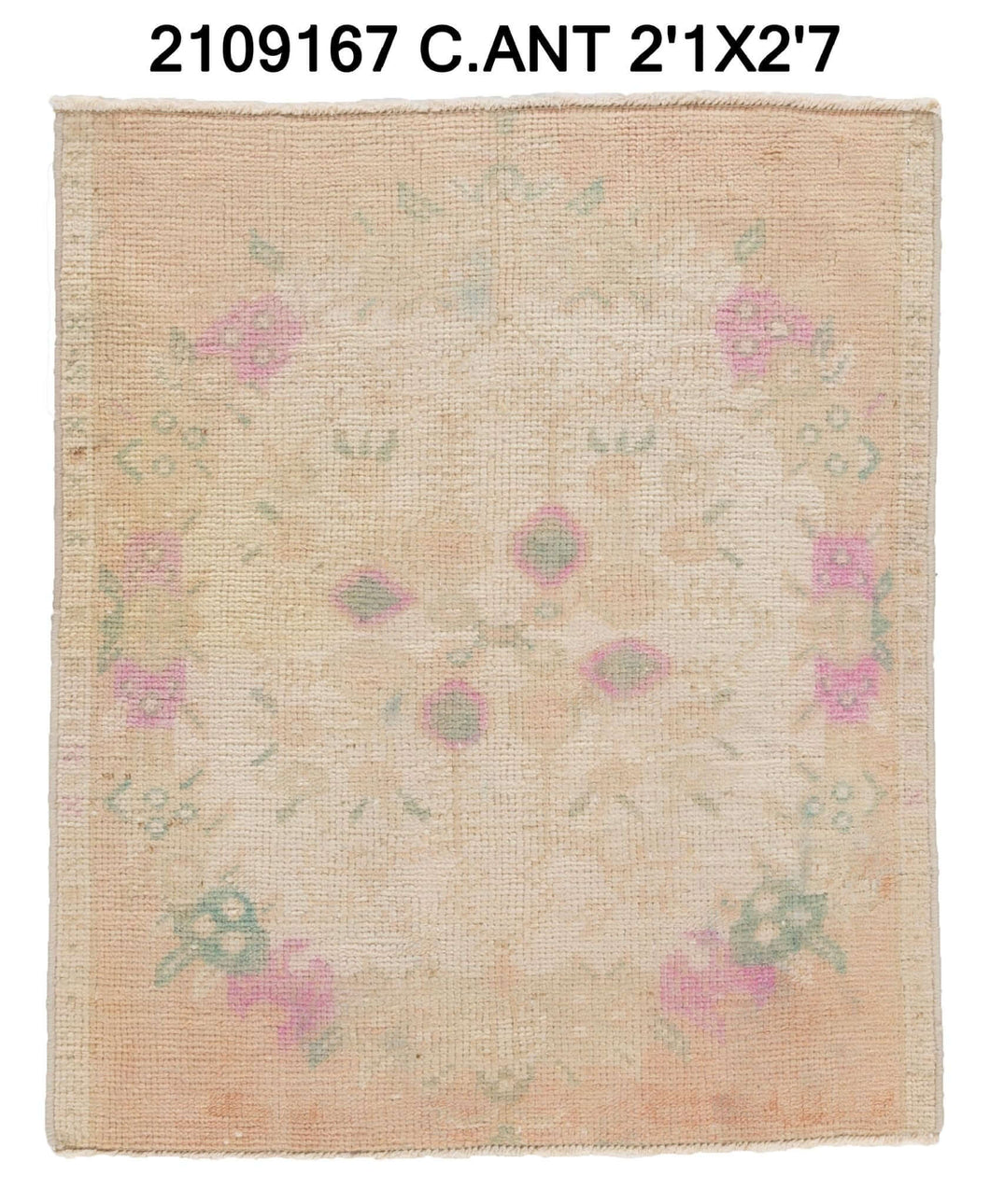 2x13 Old & Vintage Turkish Area Rug