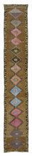 2x15 Colorful Vintage Turkish Runner Rug