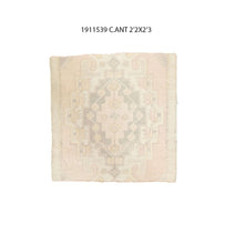 2x2 Old& Vintage Turkish Area Rug