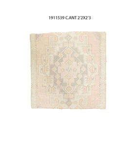 2x2 Old& Vintage Turkish Area Rug