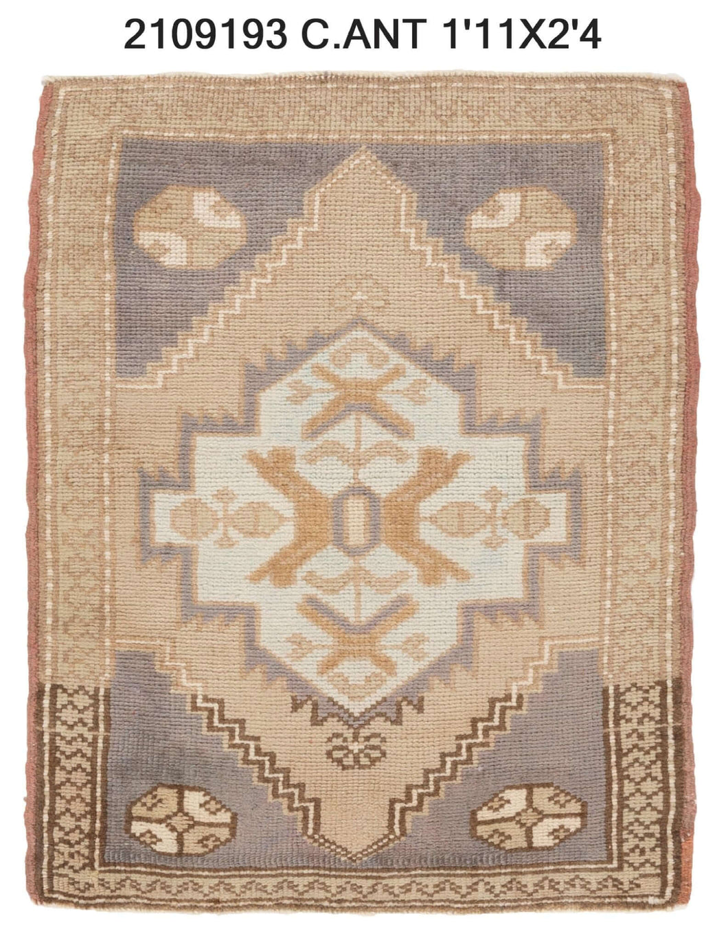 2x2 Old & Vintage Turkish Area Rug