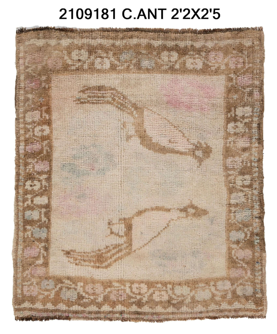 2x2 Old & Vintage Turkish Area Rug