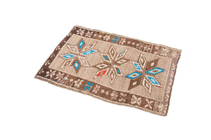2x3 Old & Vintage Tukish Are Rug
