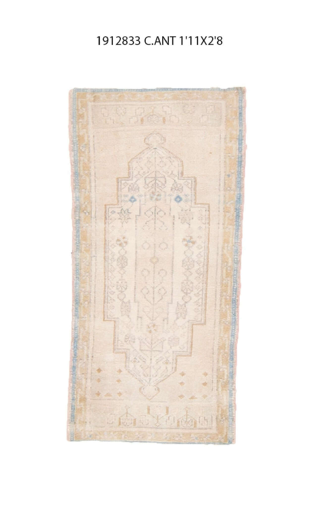 2x3 Old & Vintage Tukish Area Rug