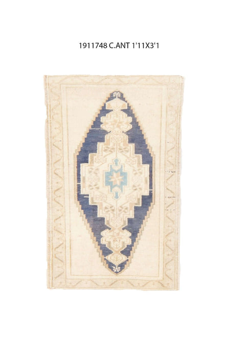 2x3 Old & Vintage Turkish Area Rug