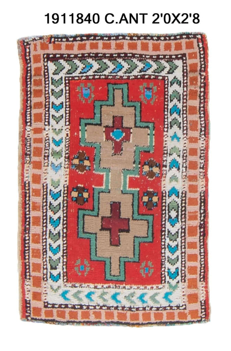 2x3 Old & Vintage Turkish Area Rug
