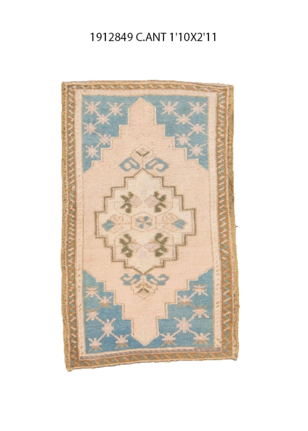 2x3 Old & Vintage Turkish Area Rug