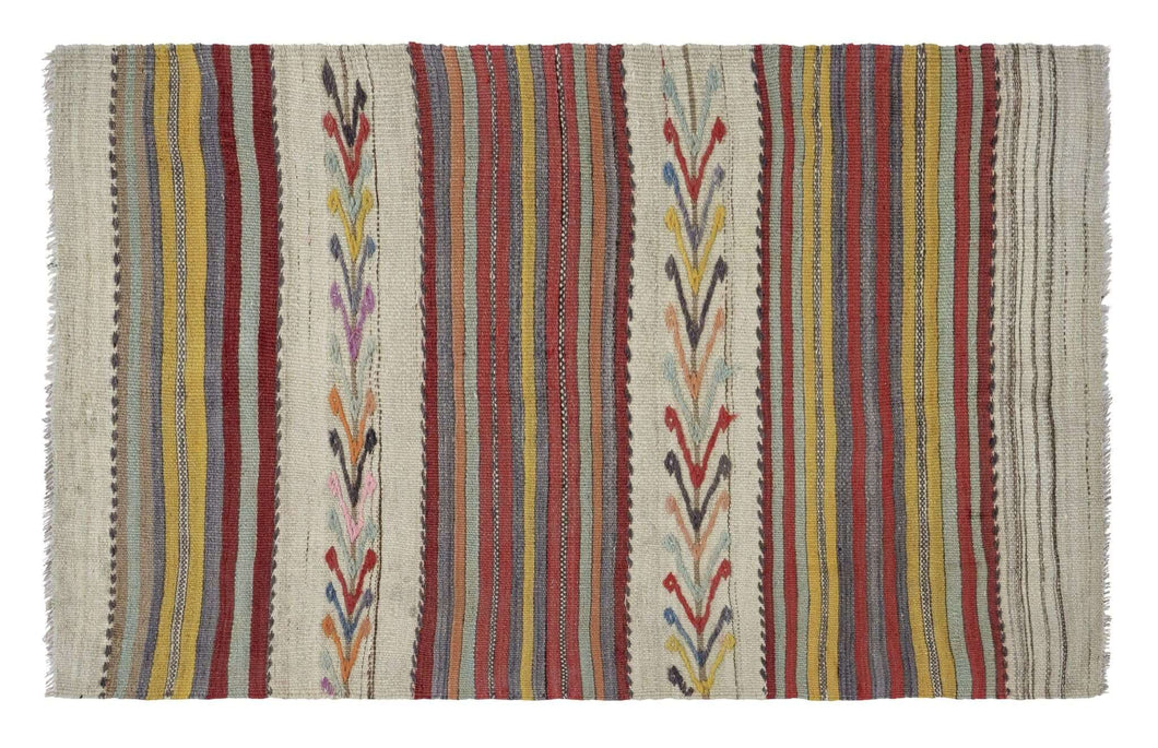2x4 Colorful Old & Vintage Turkish Area Rug