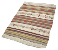2x4 Colorful Old & Vintage Turkish Area Rug