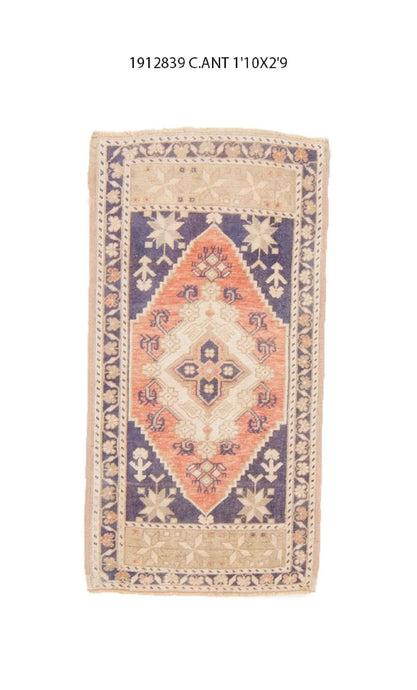2x4 Old & Vintage Tukish Area Rug