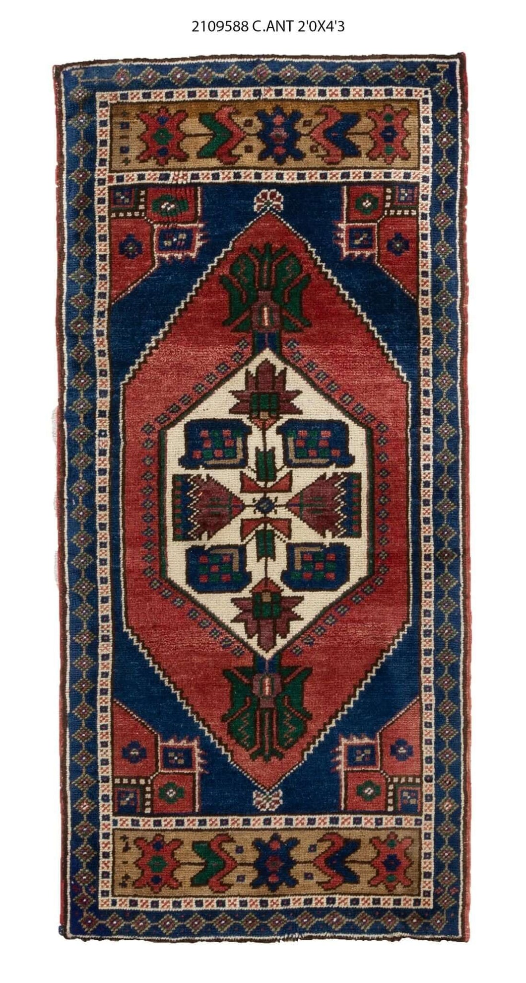 2x4 Old& Vintage Turkis Area Rug