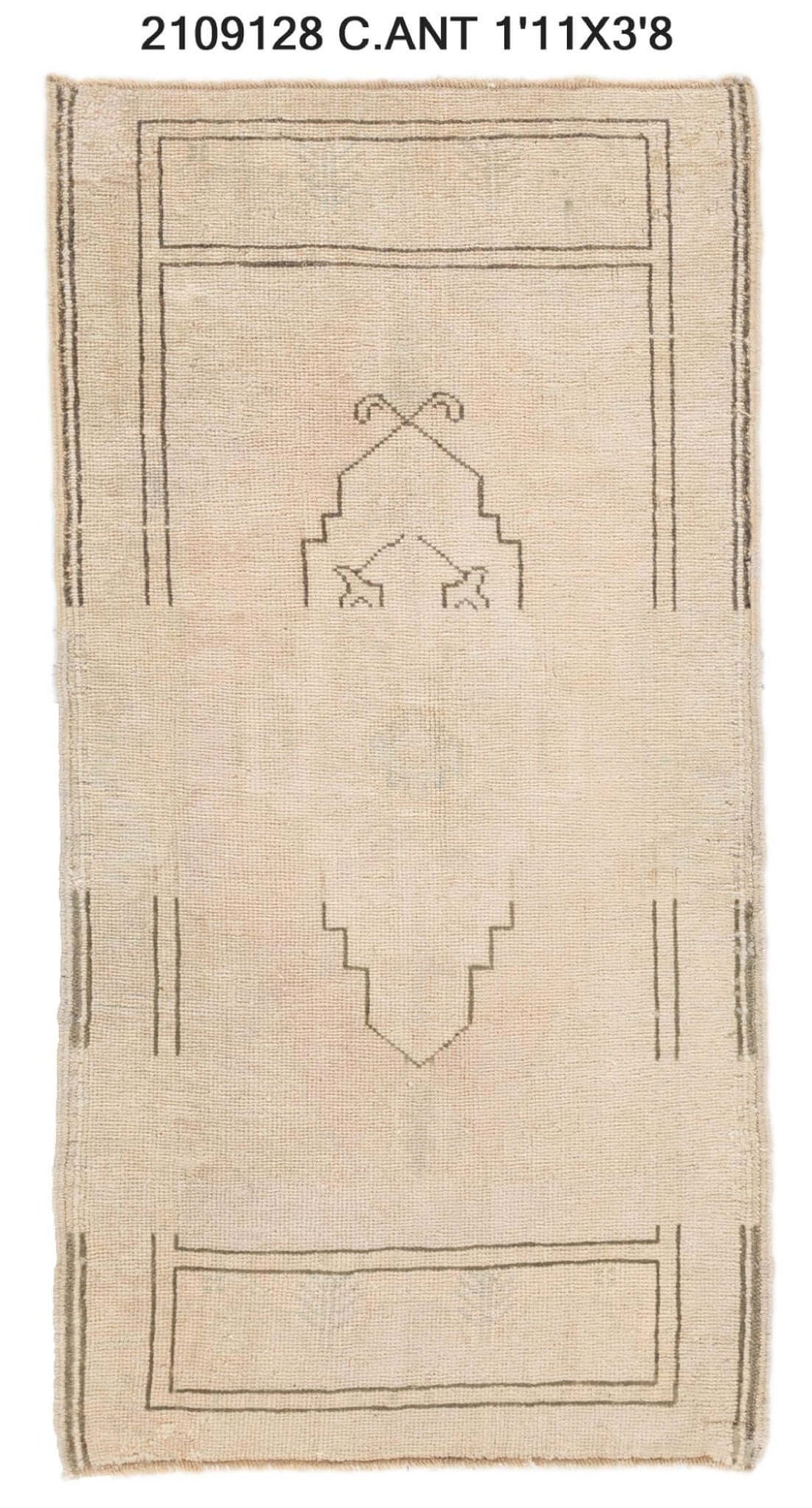 2x4 Old & Vintage Turkish Area Rug